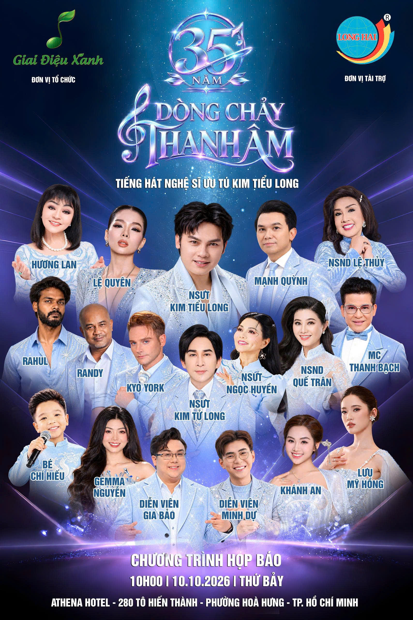 Họp báo công bố Liveshow “Dòng Chảy Thanh Âm – 35 Năm Tiếng Hát NSƯT Kim Tiểu Long